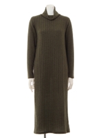 【ANAP】裏毛ワイドリブボトルネックワンピース/KHA