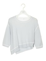 【emmi atelier】ラインアシメプルオーバー/WHT