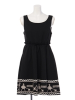 裾フロッキーT/ROP/ブラック