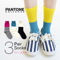 PANTONE UNIVERSE（パントーンユニバース）トップバイカラーレギュラーソックス3P