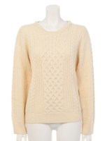 【F i.n.t】フィッシャーマンニットプルオーバー/OFFWHITE