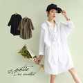 スキッパーオーバーシャツワンピース