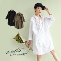 スキッパーオーバーシャツワンピース