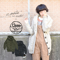 チェリッシュガルンショールカラーニットコート