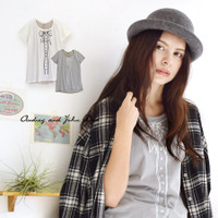 トロンプルイユボウタイリボンTシャツ
