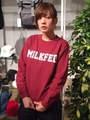 CREW SWEAT MILITARY EC/バーガンディ