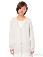 カシミヤ混レースニットカーディガン/ピンク