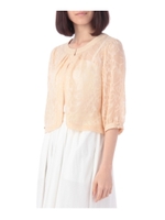 カットレースボレロ/ライトベージュ(451)