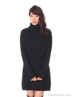 タートルニットSETUP/ブラック