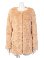 ノーカラーフェイクファーCT/アイボリー