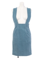 【Auntie Rosa】ベルト付コーデュロイSK/NVY