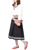 【スキヤキ】アリス学院 フリルチルデンニット/ネイビー