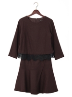 ★JOCIT　裾レース　セットアップ/DK.BROWN