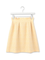 ダマスクジャガードタックフレアスカート/イエロー(032)