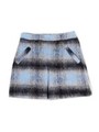 チェック台形スカート/ブルー