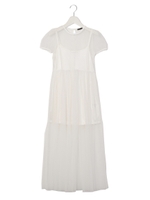 ドットチュールワンピ/ブラック