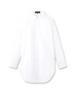 [L]コットンブロードシャツ/ホワイト(001)