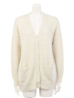 【mystic】フェザーロングカーディガン/ホワイト