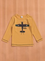 ★キープウオーマー長袖Tシャツ飛行機PT付き/イエロー