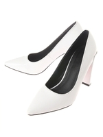 エナメルパンプス/ホワイト