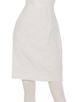 フラワーレーススカート/ホワイト