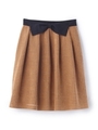リボンつきスエード調パンチングスカート/サンドベージュ(053)