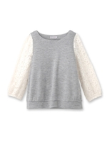 レース袖ポンチカットソー/ライトグレー(911)