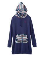 FOLK PATTERN DRESS/ネイビー