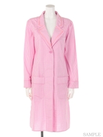 GINGHAM CHECK GOWN/BLACK