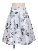 【木下ココ着用】【2ndline】花柄布帛フレアースカートCL-1752/サックス