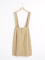 サスペンダー付きミモレ丈スカート/キャメル