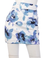 ボカシ花柄SK/ブルー