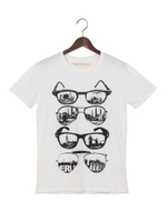 Happiness 10 (ハピネス テン)  EYE WEAR Tシャツ/WHITE