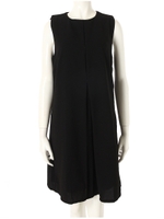 センタープリーツワンピース/ブラック