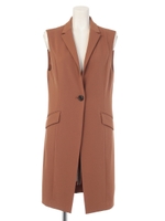 テーラードベスト/茶