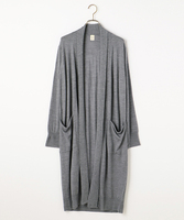 Vネックロングカーディガン