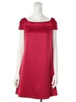 グログランバックフレアワンピース/ブラック