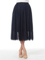 チュールミモレ丈スカート/ネイビー