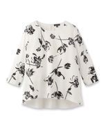 フラワープリントブラウス/ブラック(119)