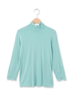 フリルデザインカットソー/ライトブルー(091)