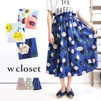 プランタンフラワー フレアミディスカート