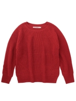 ラグランリブニットプルオーバー/ダークオレンジ(068)