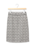 リボンヤーンツイードスカート/ブラック(419)