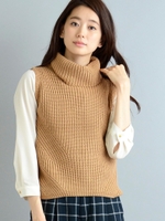 片畦タートルベスト/キャメル