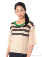 2H.A.K ボーダーニット/ベージュ