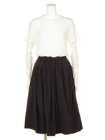 カットドッキングワンピース/WHTxBLK