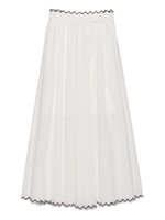 カットワークレーススカート/BLK