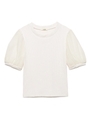 シースルースリーブカットトップス/OWHT