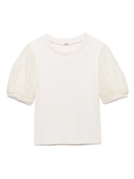 シースルースリーブカットトップス/OWHT