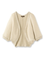 ボレロ風ラメニットカーディガン/ライトグレー(011)